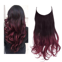 Black to Wine Red Ombre